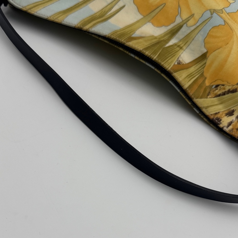 Salvatore Ferragamo Green Floral & Leopard Print Shoulder Bag - Picture 7 of 13